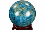 Bright Blue Apatite Sphere - Madagascar #121852-1